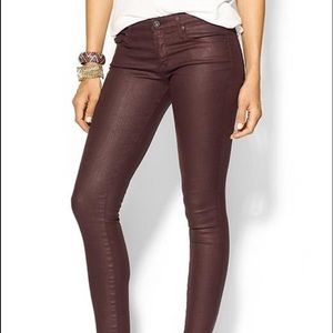 AG waxed burgundy jeans 29R.