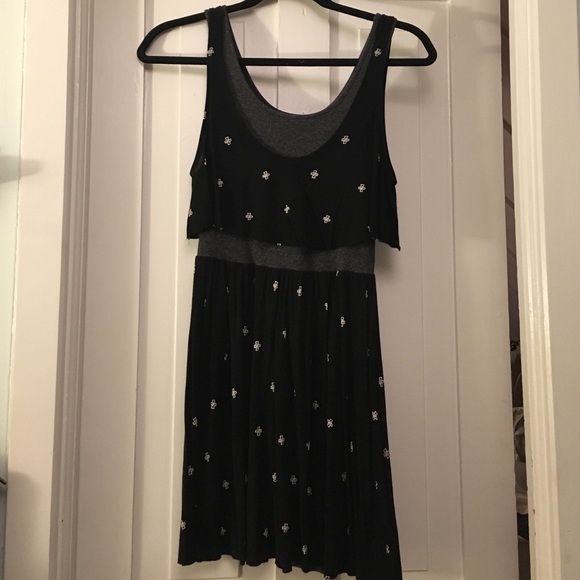 Urban outfitters flowy black cotton dress