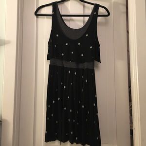Urban outfitters flowy black cotton dress