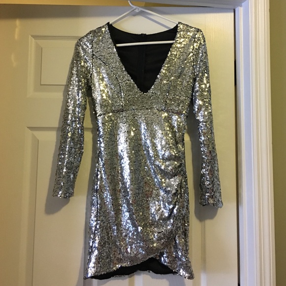 Silver Sequin Dress