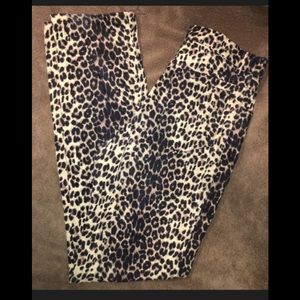 Vintage leopard high waist skinny pants 2/27 w