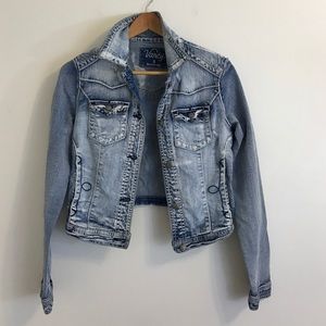 Bleached Out Distressed Denim Jacket