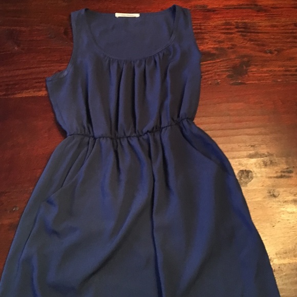 Navy tank dress with pockets