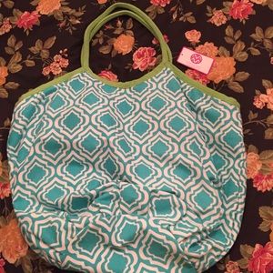 Blue and green Mac Beth collection beach bag!