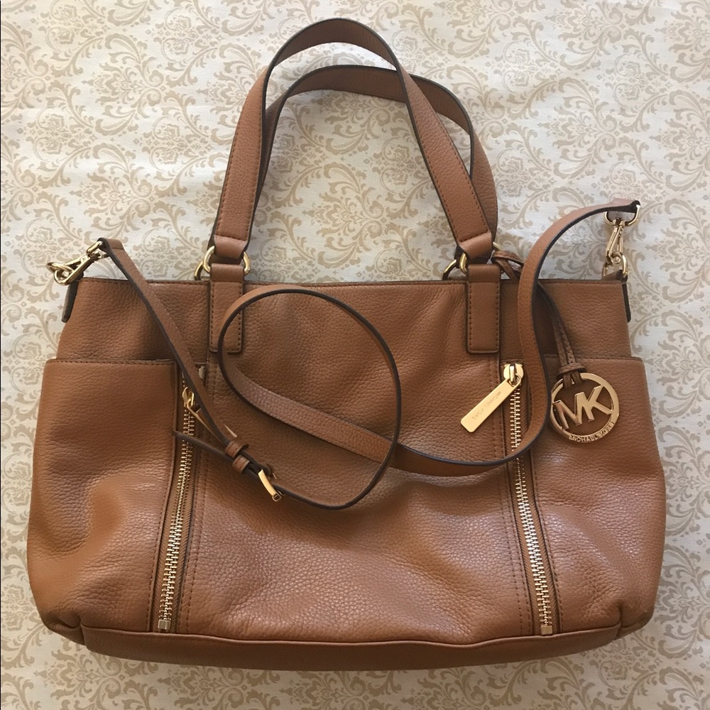 Michael Kors Crosby Convertible Leather Satchel