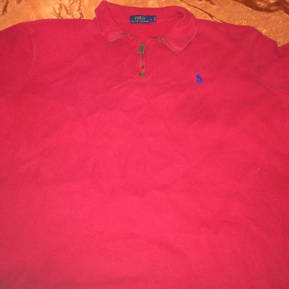 Polo French rib half zip long sleeve