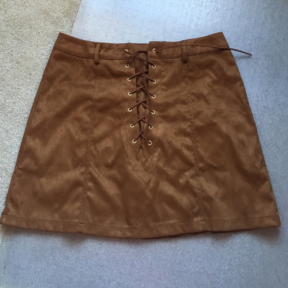 Suede skirt