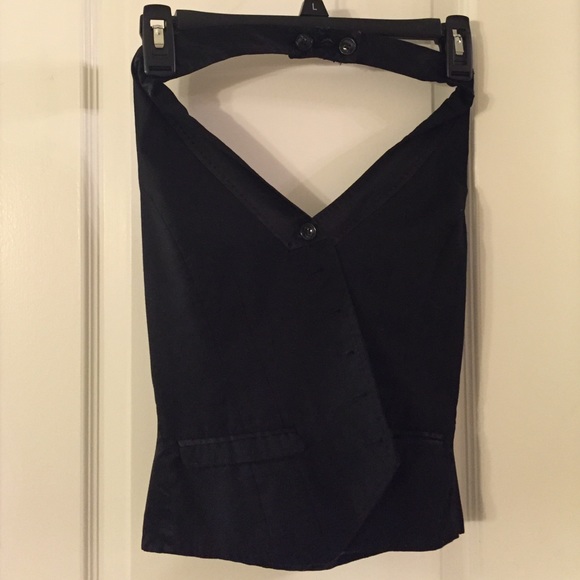 Black button up vest