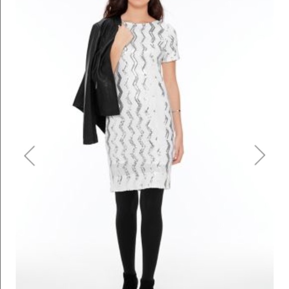 NWT The Limited Sequin Chevron Dress