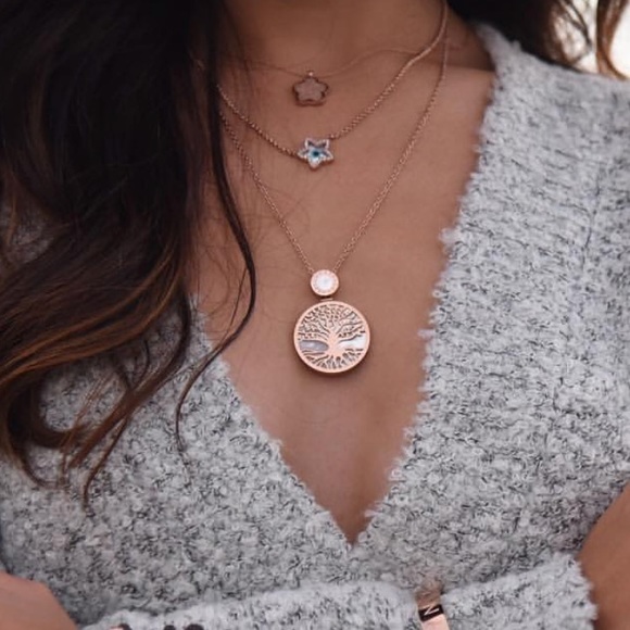 TREE OF LIFE Necklace in Rose Gold by Omkara