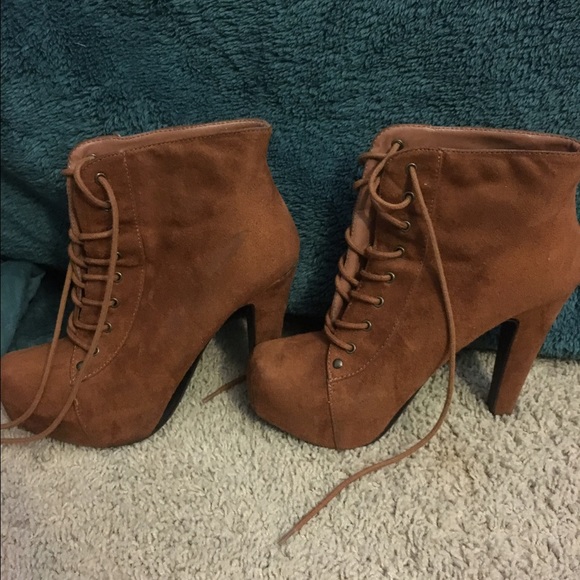 Faux suede shoes