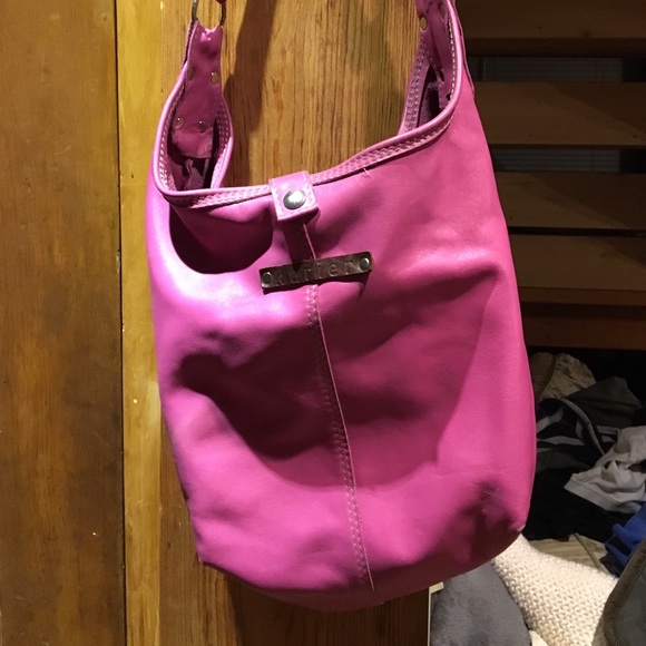 One of a kind pink adjustable shoulder bag