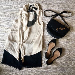Cream sweater vest