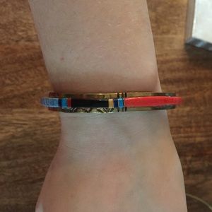 Turquoise, Coral, and Onyx Navajo Bracelet