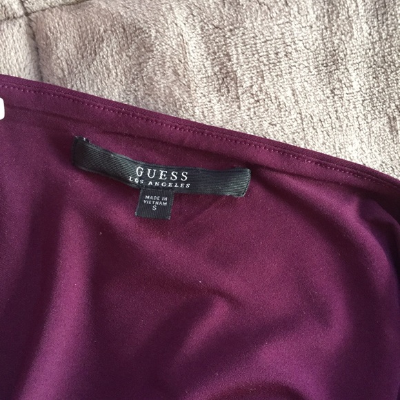 Plum One Sleeve Guess Bodycon - Picture 3 of 4
