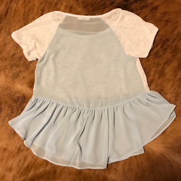 Altar'd state Baby blue peplum blouse - Picture 4 of 4