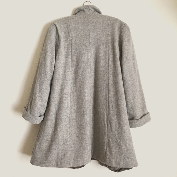 🦄NEW🦄 Vintage 1960s Gray Baby Doll Coat - Picture 2 of 4