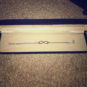 Sterling silver infinity bracelet