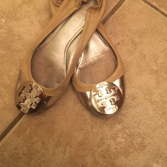 Tory Burch metal toe ballerina flats