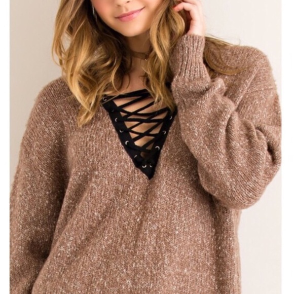 🆕TAMARA criss cross sweater top - H. GREY - Picture 4 of 4