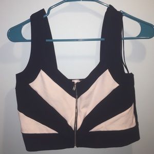 New!!!!! White and black crop top