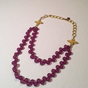 Beaded purple necklace