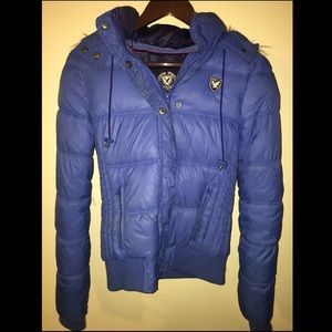 American Eagle Outfitters Small Blue Puffer Jacket