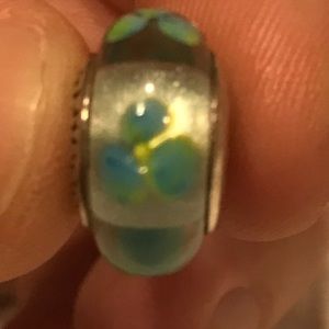 Light blue flower pandora charm