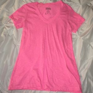 Neon pink Vanity v-neck.