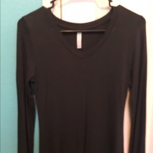 Dark grey long sleeve top