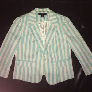 Large Stripped Tiffany blue blazer