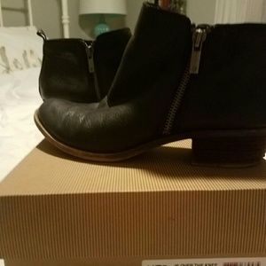 Lucky Brand double zipper booties