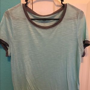 Light blue with grey neck trimming T- shirt