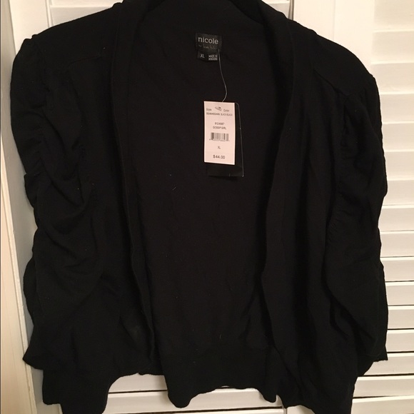 Nicole by Nicole Miller Shrug with ruched sleeves