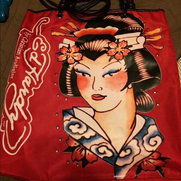 Ed hardy red tote