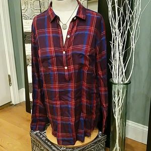 Kohls So relaxed perfect plaid shirt M