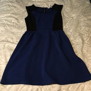 Blue and black dress