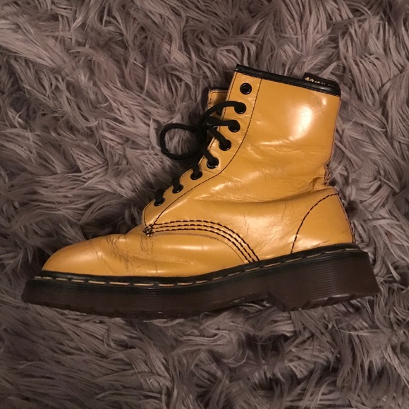 Yellow Dr Marten Boots