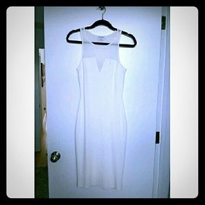White midi dress