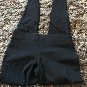 Express black lace leggings size small