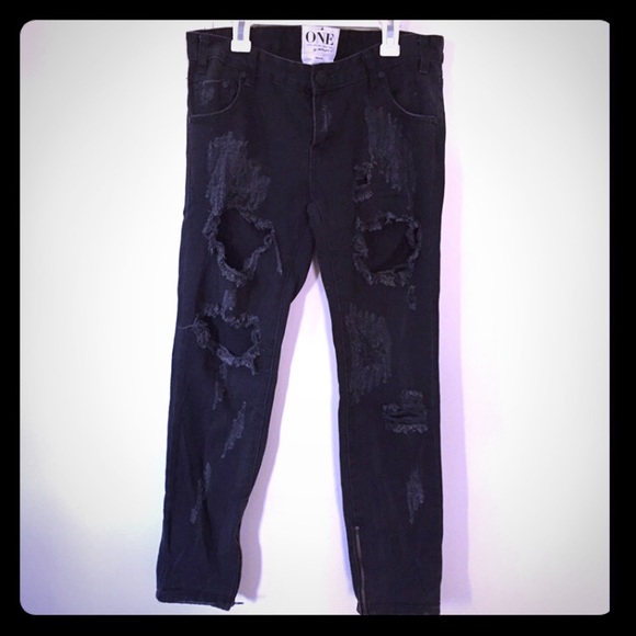 COVETED One Teaspoon Freebirds Black Ripped