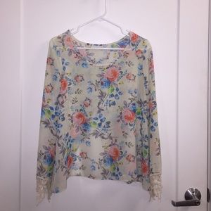 Open back 100% polyester long sleeve shirt.