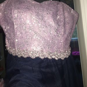 Strapless sweetheart short formal gown