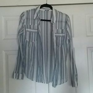 Striped button up