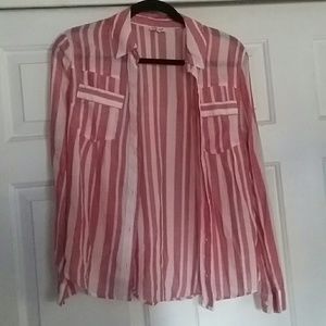Striped button up