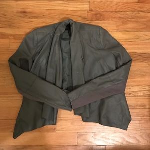 BCBG Leather slouchy jacket