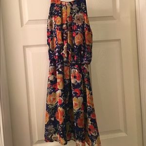 Floral dress with open back