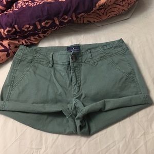 AE army green shorts