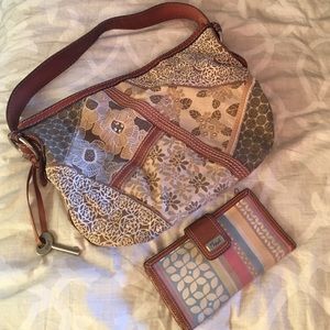 Fossil Bag and Wallet Set