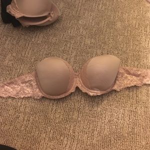 Victoria Secret Nude Strapless Bra